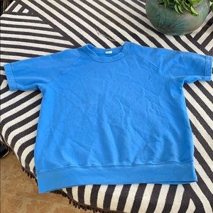 Blue Women's Short Sleeve Sweater
